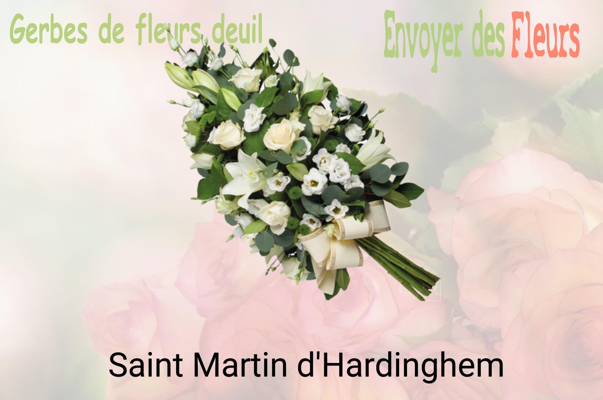 Gerbe de fleurs de deuil livrée à Saint-Martin-d'Hardinghem